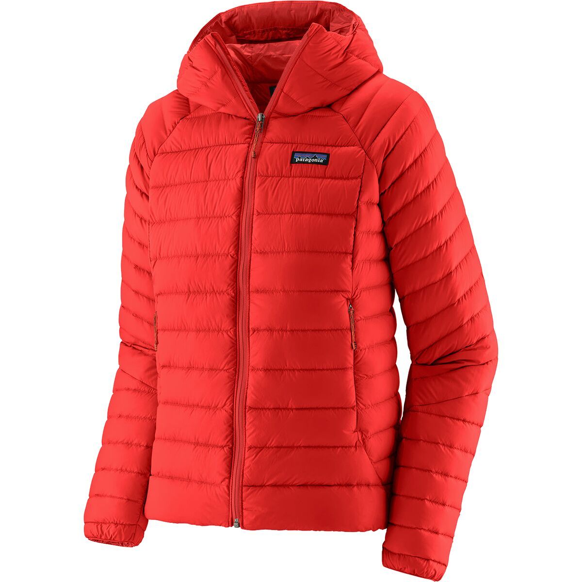 Image of Patagonia Down Sweater Full-Zip Hooded Jacket - Women's Sizzle Red, XS