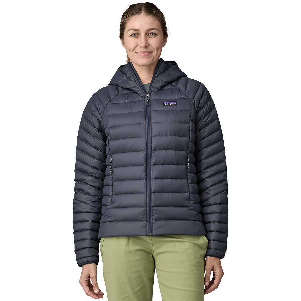 Image of Patagonia Down Sweater Full-Zip Hooded Jacket - Women's Smolder Blue, XL