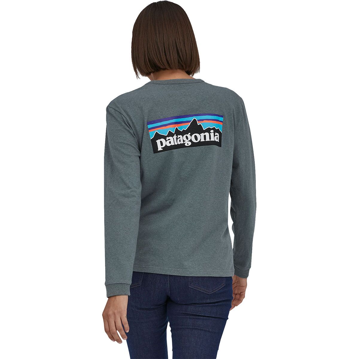 - Responsibili-Tee T-Shirt Logo Patagonia P-6 Women\'s Long-Sleeve - Clothing