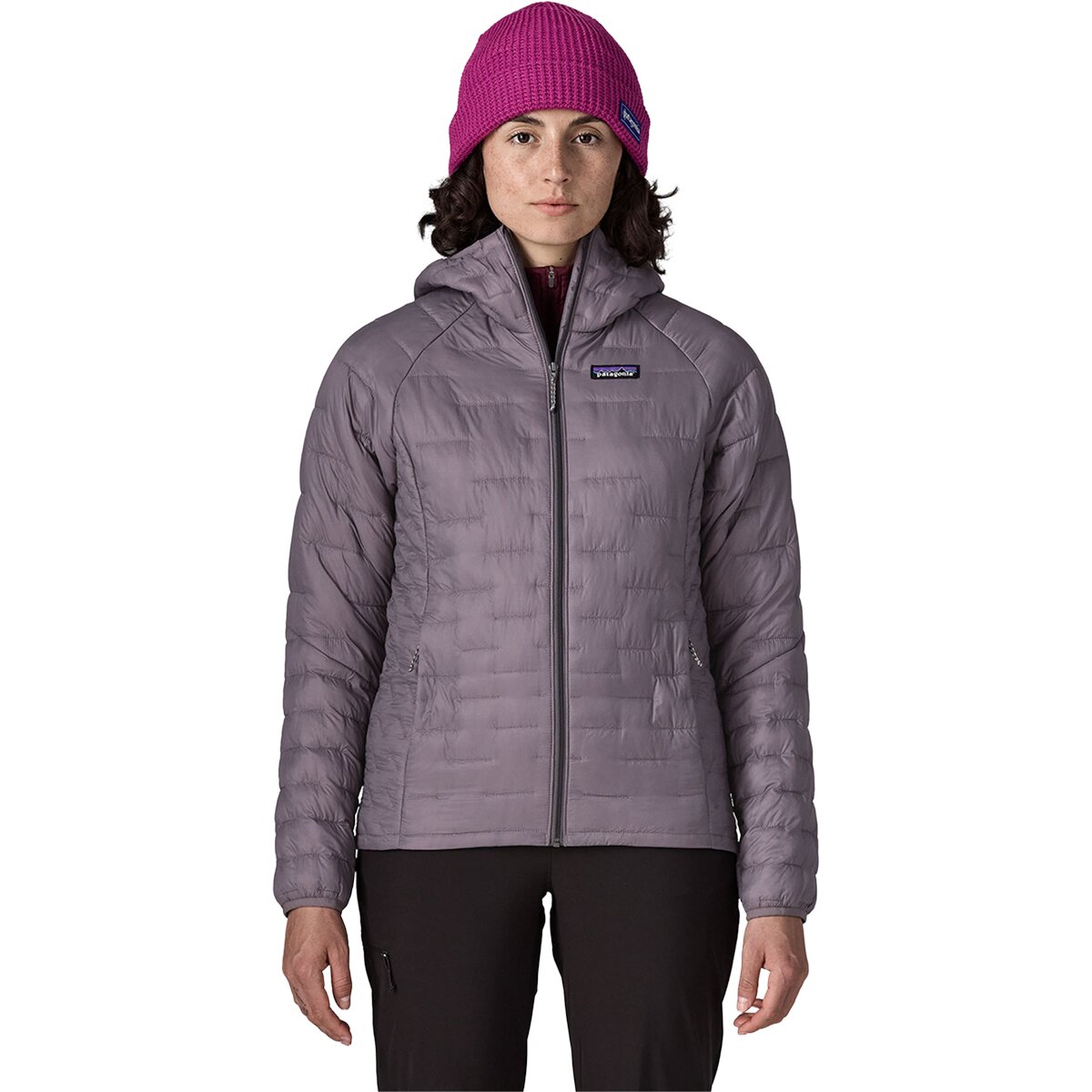Image of Patagonia Micro Puff Hooded Insulated Jacket - Women's May Grey, S