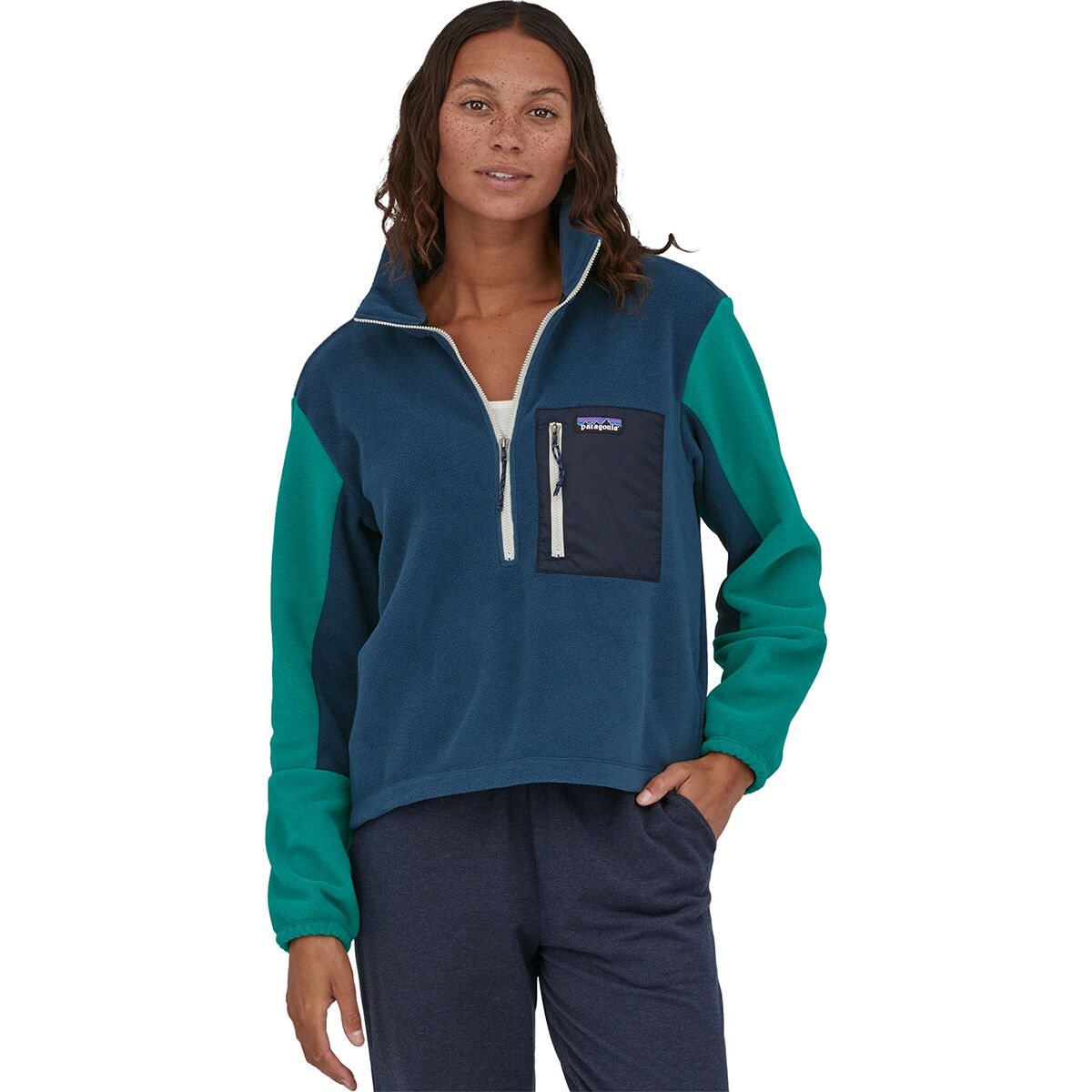 Patagonia fleece sales half zip women's