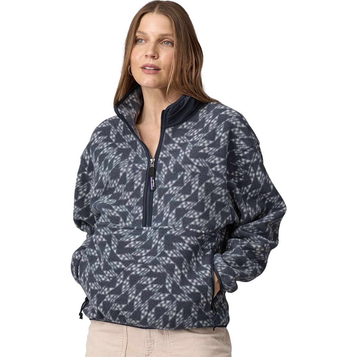 Image of Patagonia Synchilla Marsupial Fleece - Women's Synched Flight Small/Smolder Blue, XL