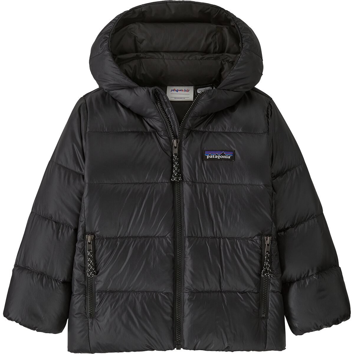 Image of Patagonia Hi-Loft Down Sweater Hoodie - Infants' Black, 12M