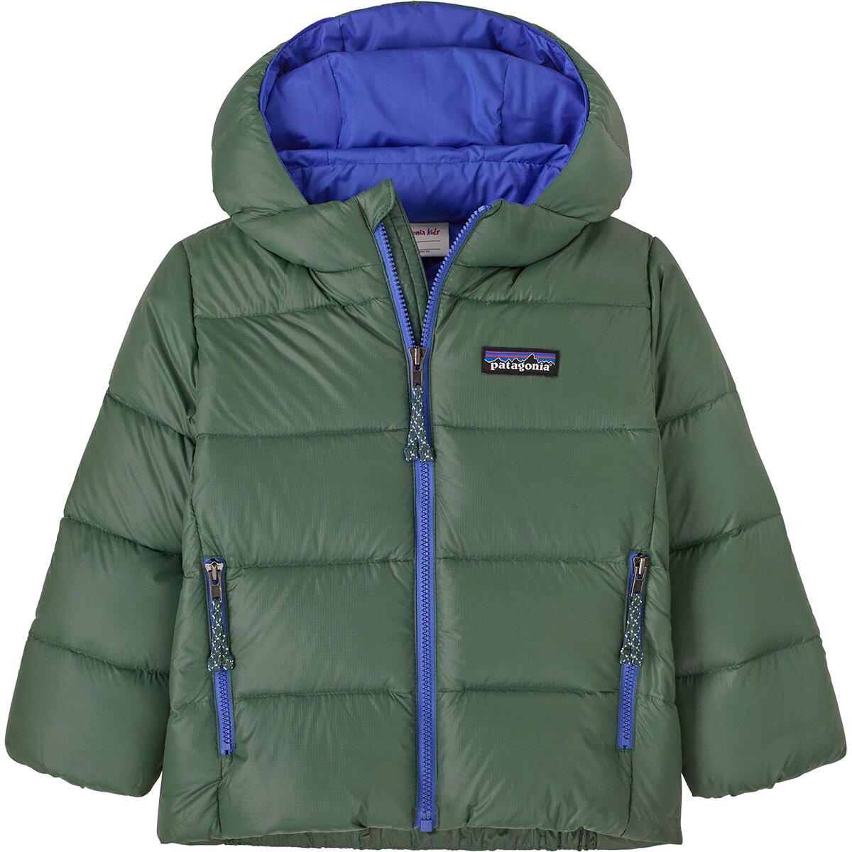 Image of Patagonia Hi-Loft Down Sweater Hoodie - Infants' Canopy Green, 12M