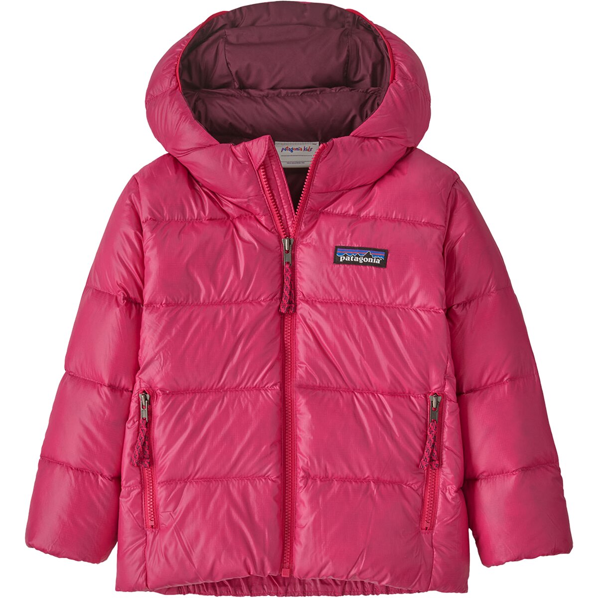 Image of Patagonia Hi-Loft Down Sweater Hoodie - Infants' Punchy Pink, 18M