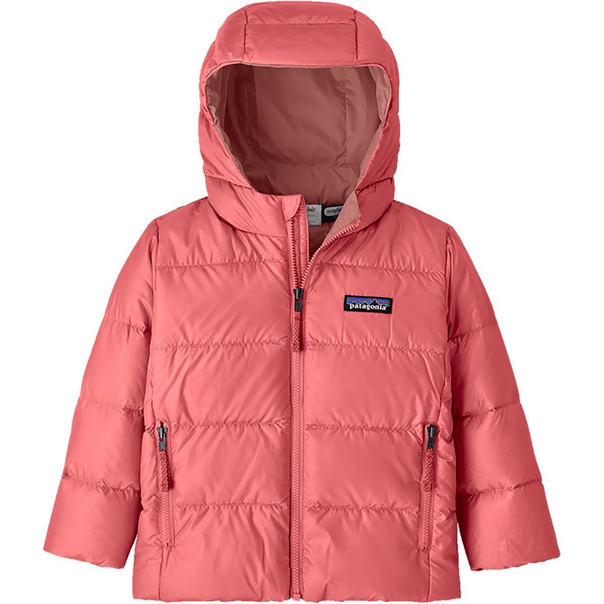 Image of Patagonia Hi-Loft Down Sweater Hoodie - Infants' Sparkle Pink, 6M