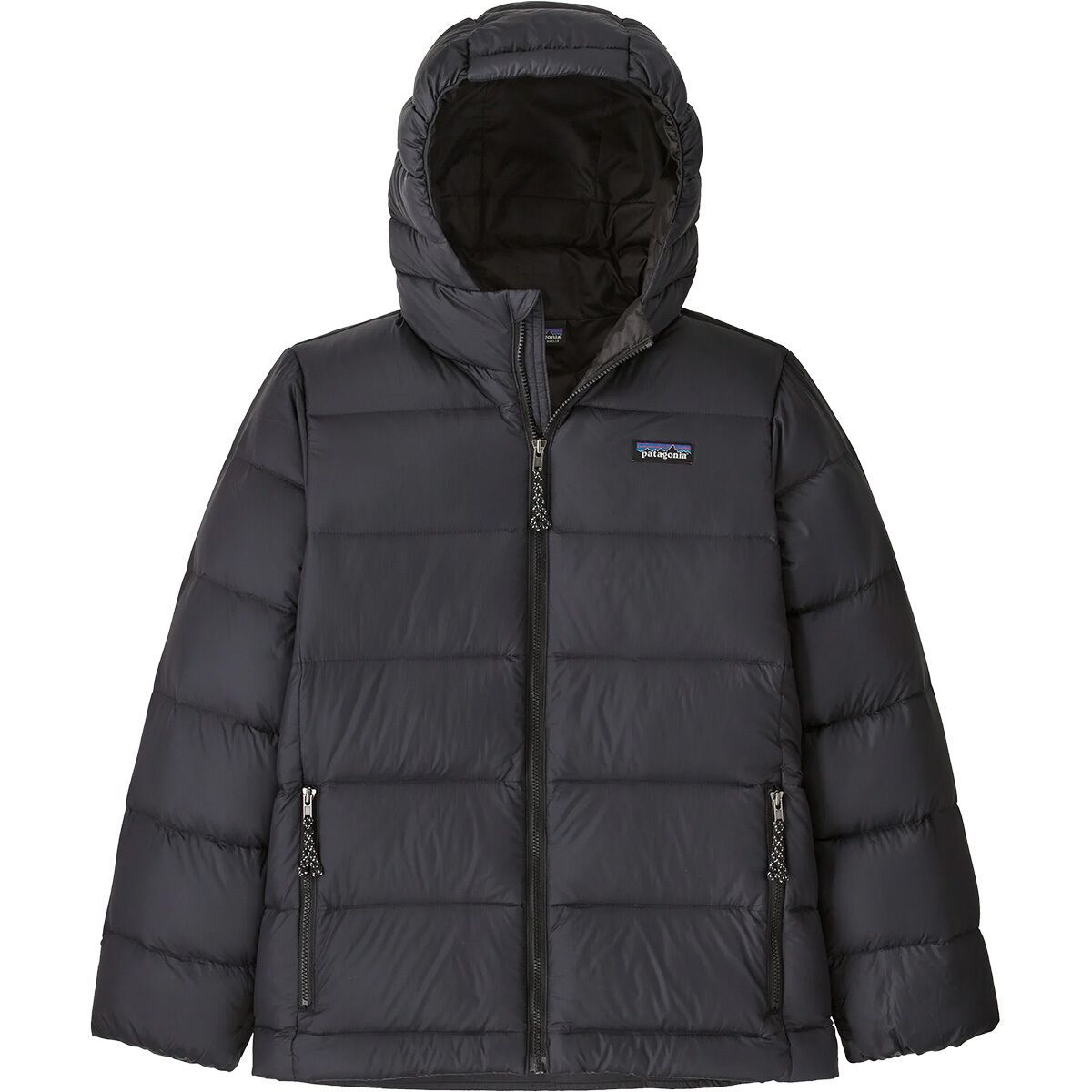 Image of Patagonia Hi-Loft Down Sweater Hoodie - Kids' Black, XS