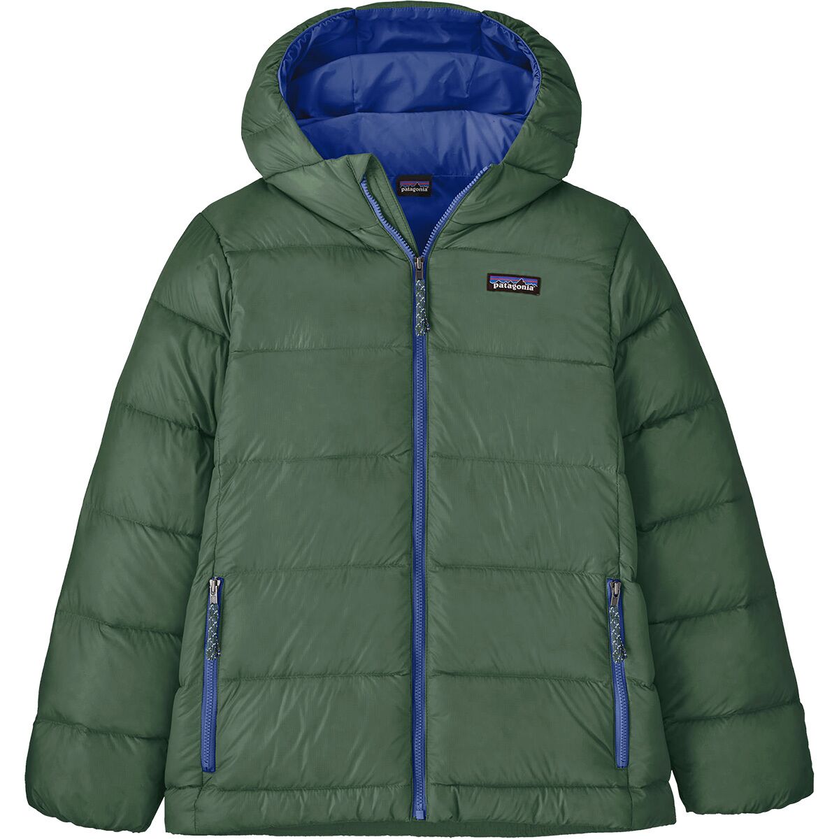 Image of Patagonia Hi-Loft Down Sweater Hoodie - Kids' Canopy Green, M
