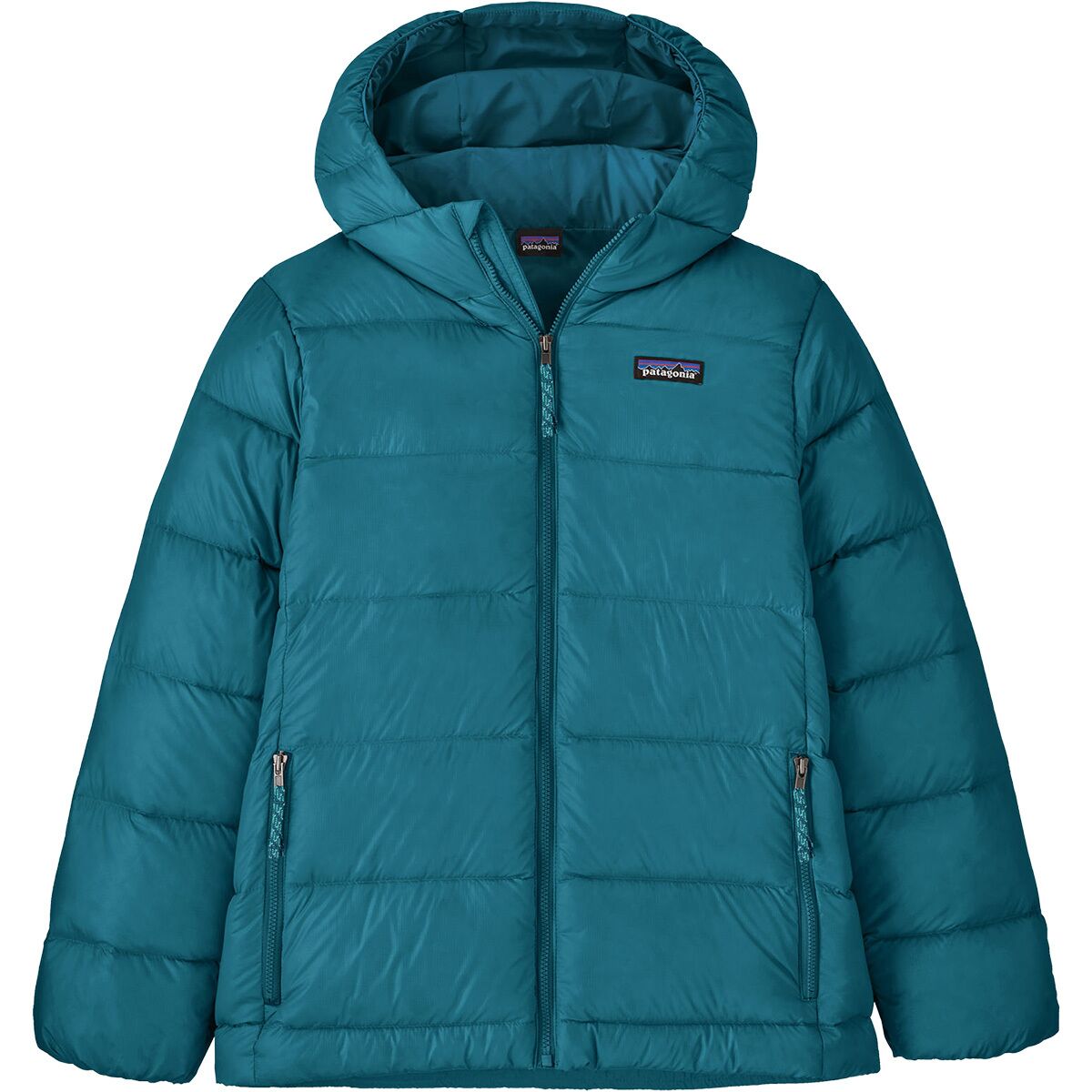 Image of Patagonia Hi-Loft Down Sweater Hoodie - Kids' Glacial Blue, L
