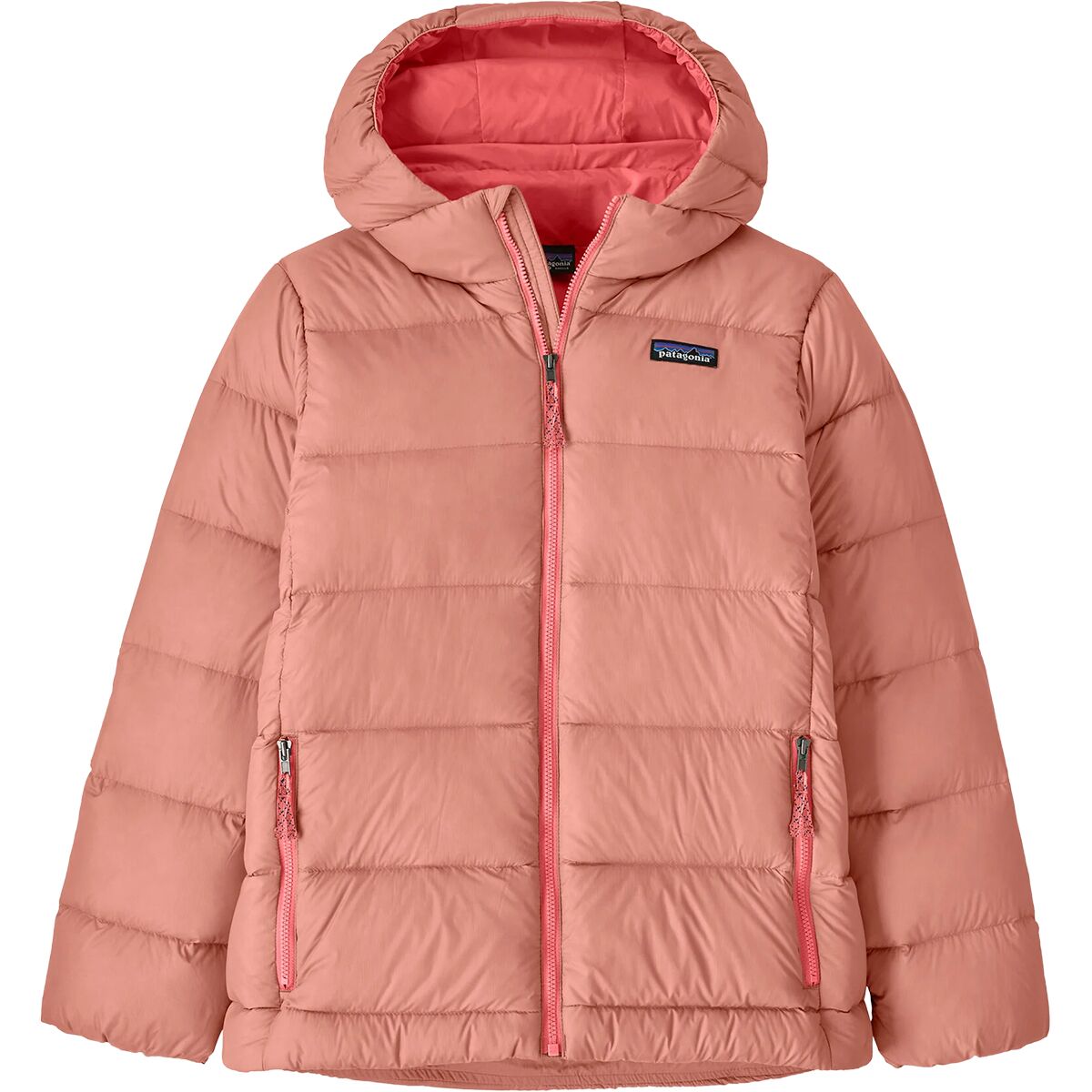 Image of Patagonia Hi-Loft Down Sweater Hoodie - Kids' Moment Pink, L