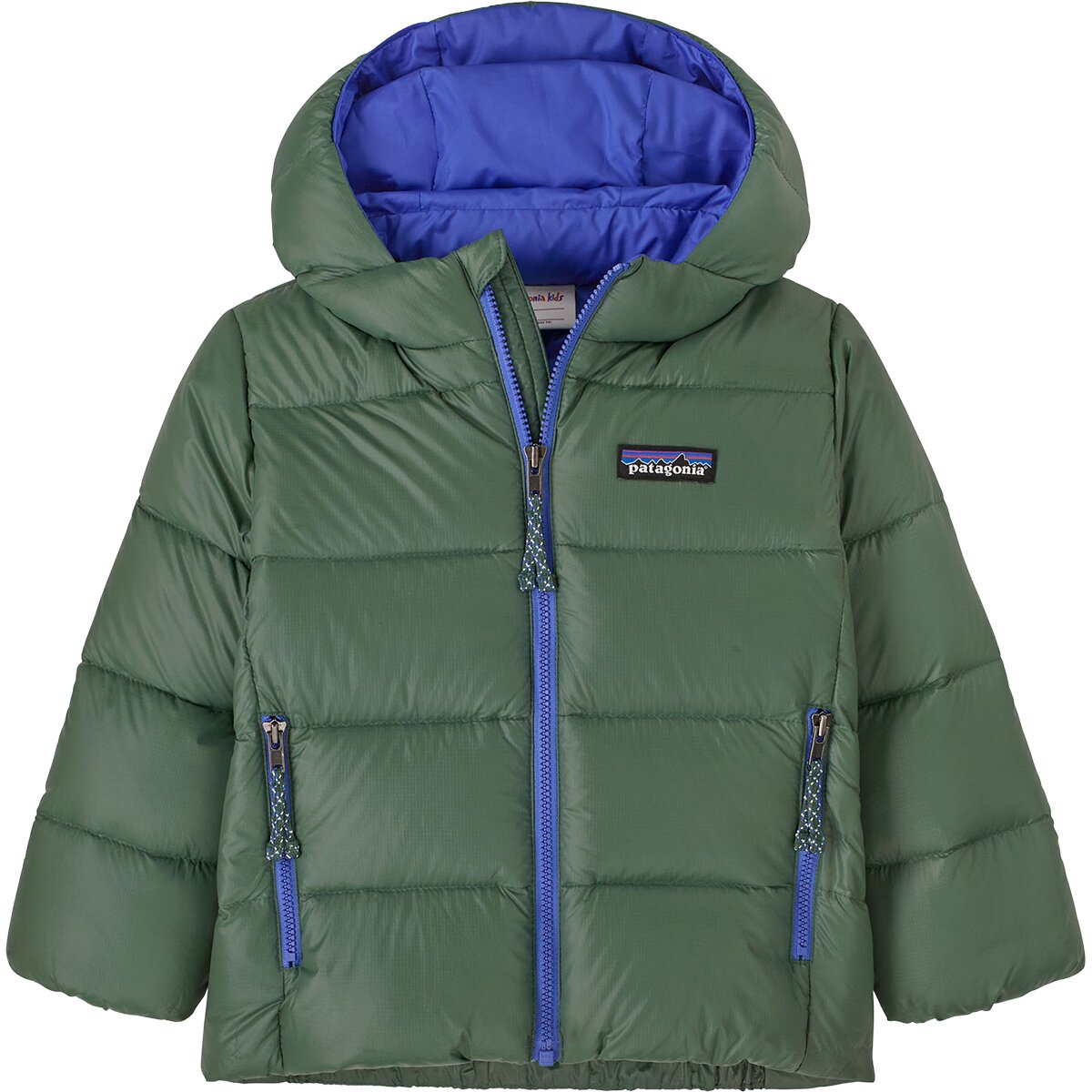 Image of Patagonia Hi-Loft Down Sweater Hoodie - Toddlers' Canopy Green, 4T