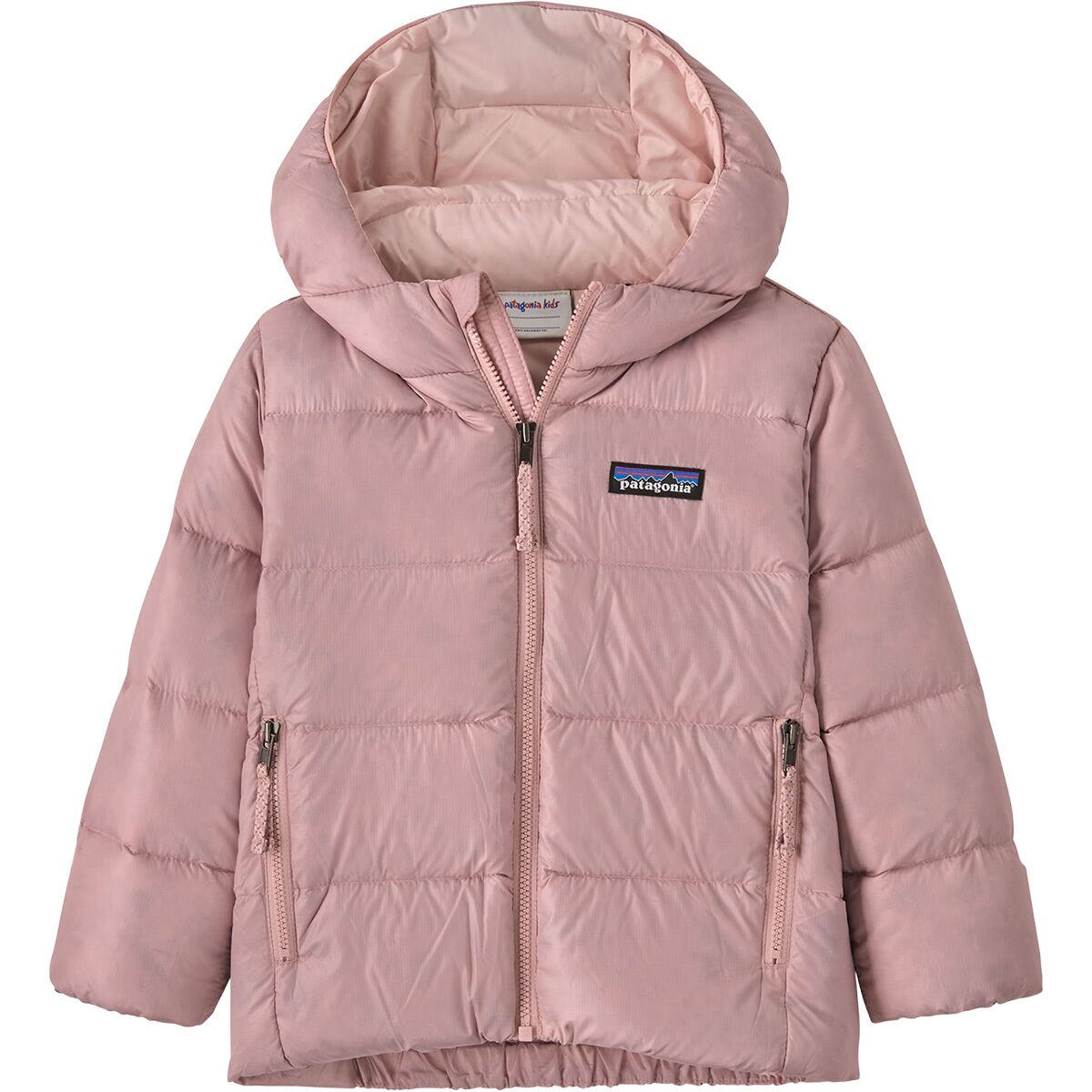 Image of Patagonia Hi-Loft Down Sweater Hoodie - Toddlers' Fuzzy Mauve, 4T