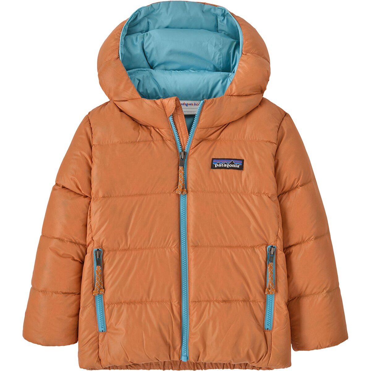 Image of Patagonia Hi-Loft Down Sweater Hoodie - Toddlers' Marigold, 4T
