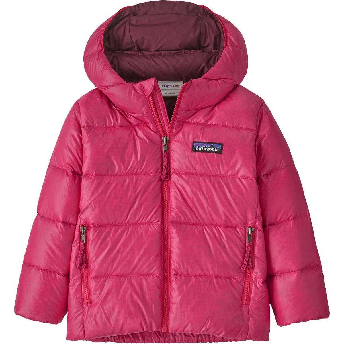 Image of Patagonia Hi-Loft Down Sweater Hoodie - Toddlers' Punchy Pink, 3T