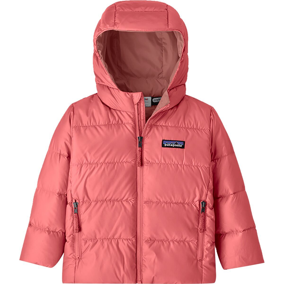 Image of Patagonia Hi-Loft Down Sweater Hoodie - Toddlers' Sparkle Pink, 3T