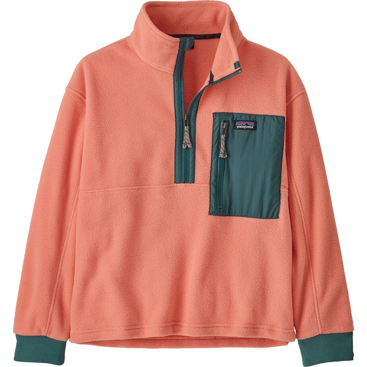 Image of Patagonia Microdini 1/2-Zip Pullover - Kids' Peak Pink, XL