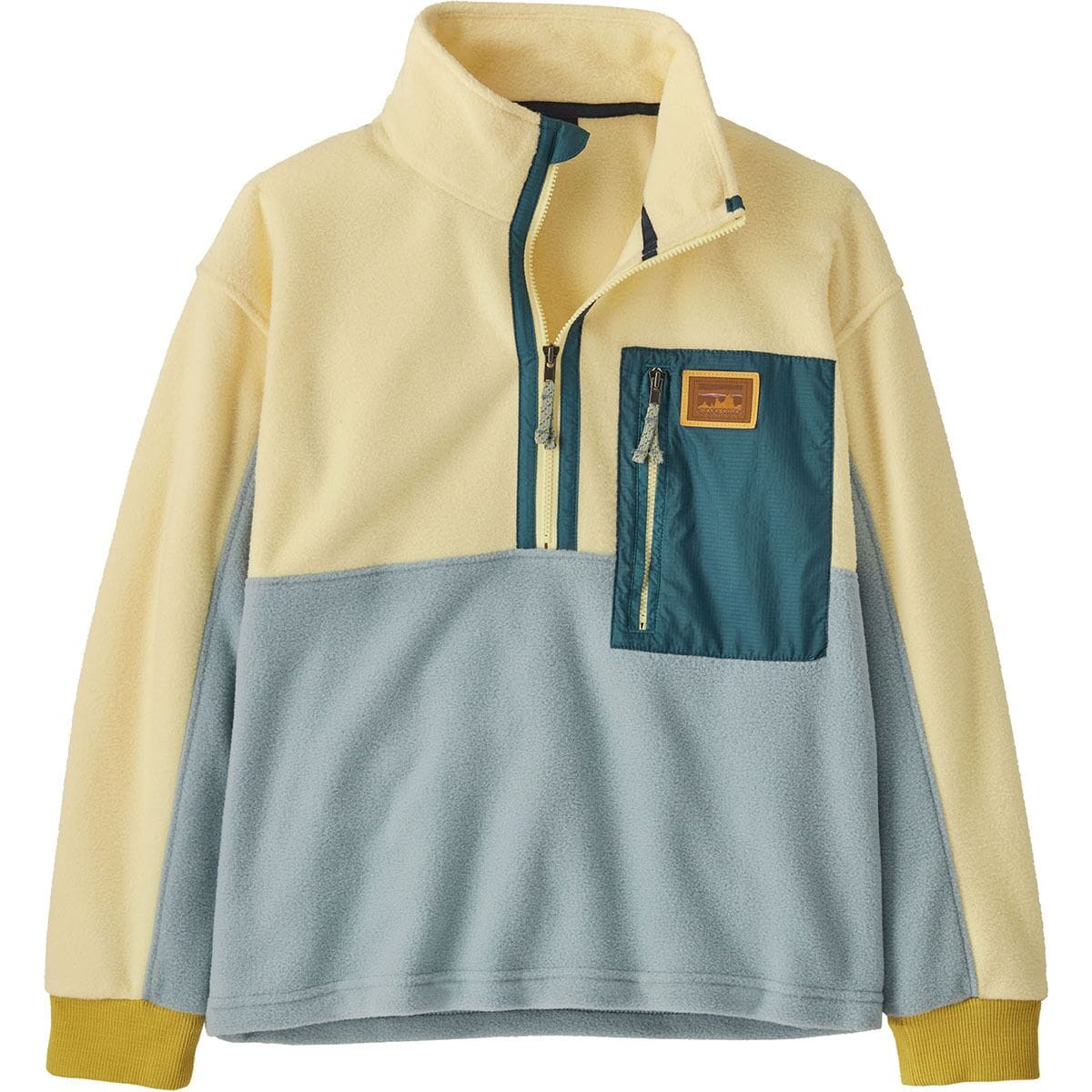 Image of Patagonia Microdini 1/2-Zip Pullover - Kids' '73 Skyline: Thermal Blue, L