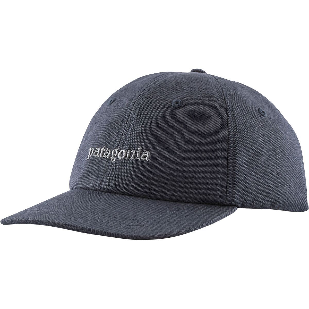Image of Patagonia Fitz Roy Icon Trad Cap Text Logo: Smolder Blue, One Size