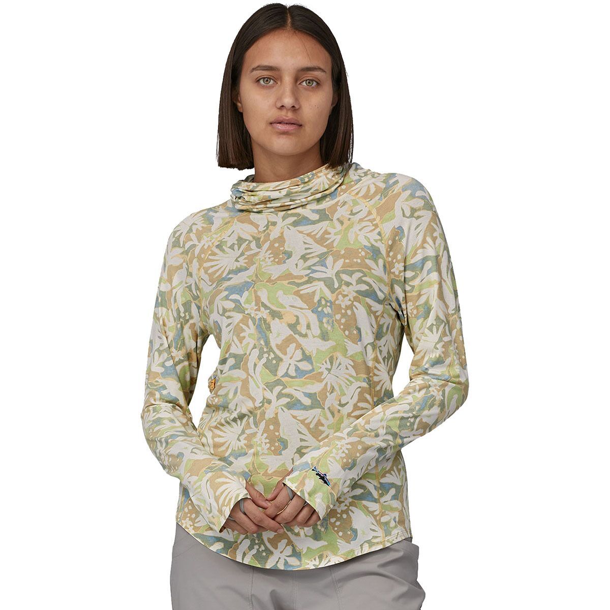 Patagonia Tropic Comfort Natural Shirt - Women's Lands and Waters/Oat White, L