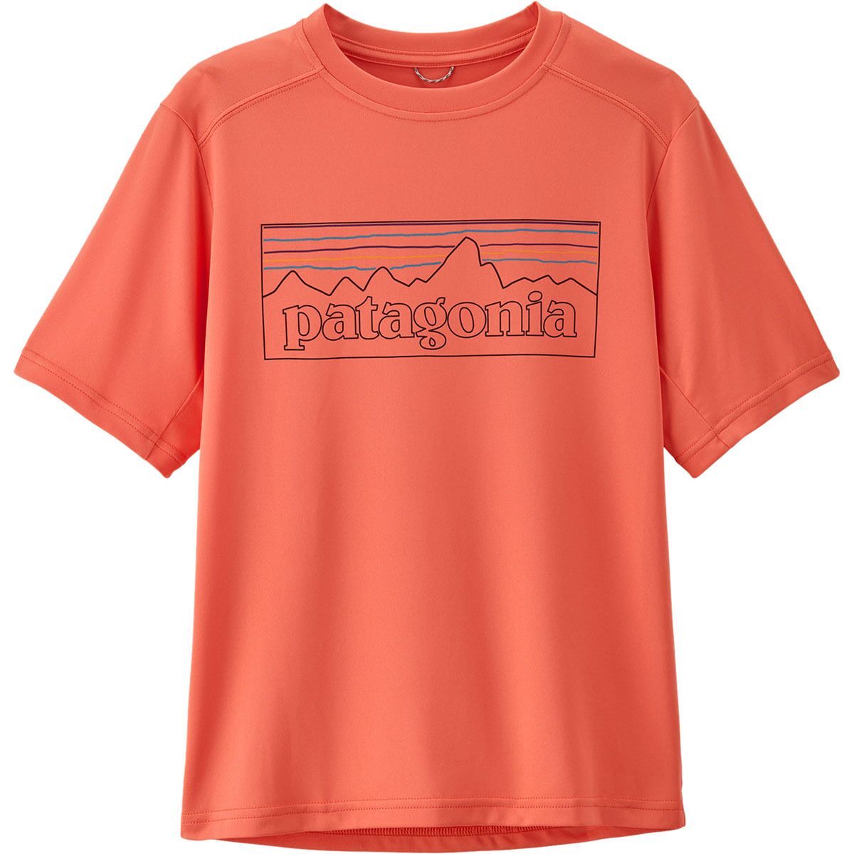 Patagonia Cap SW T-Shirt - Kids' P-6 Outline/Coho Coral, XS