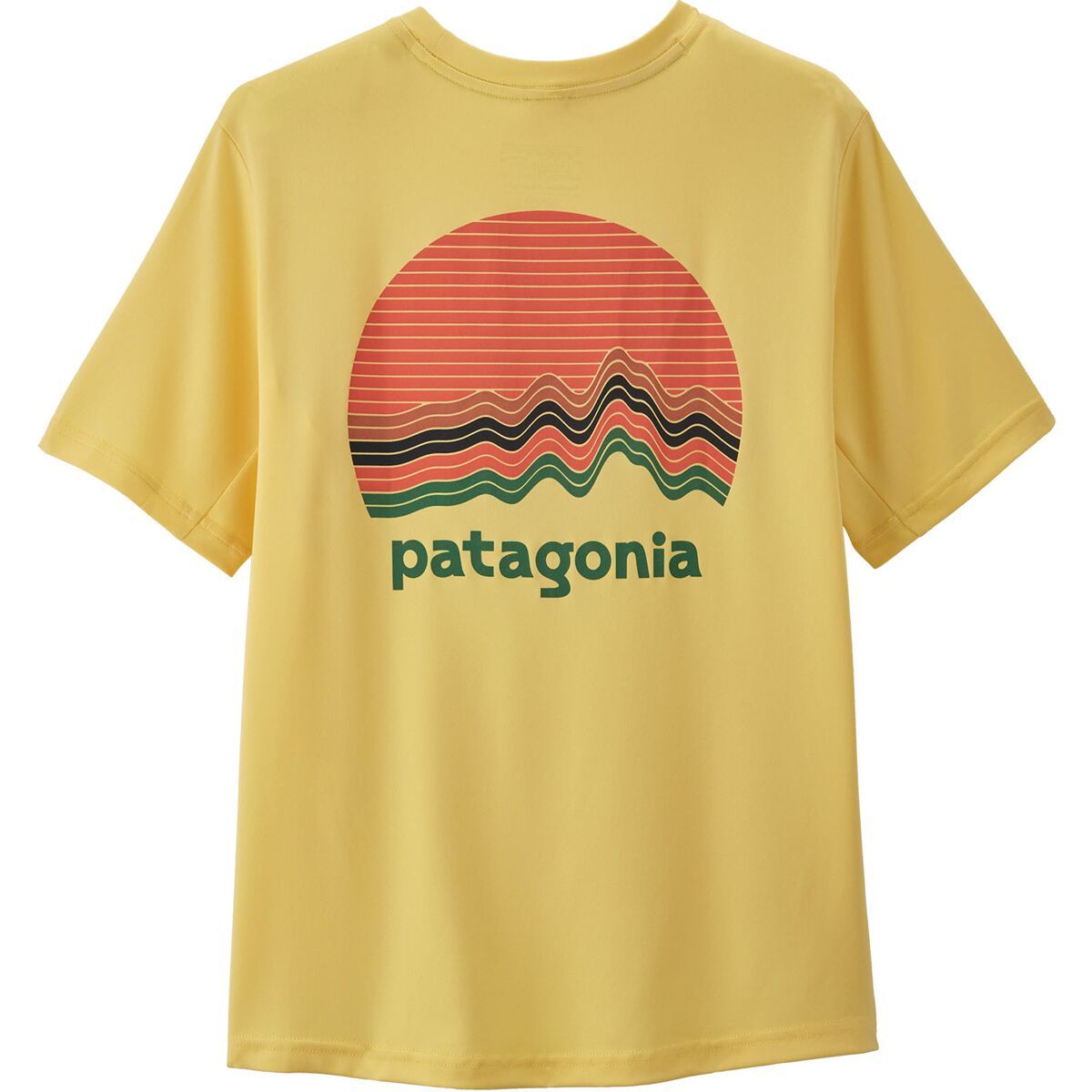 Patagonia Cap SW T-Shirt - Kids' Ridge Rise Moonlight/Milled Yellow, S