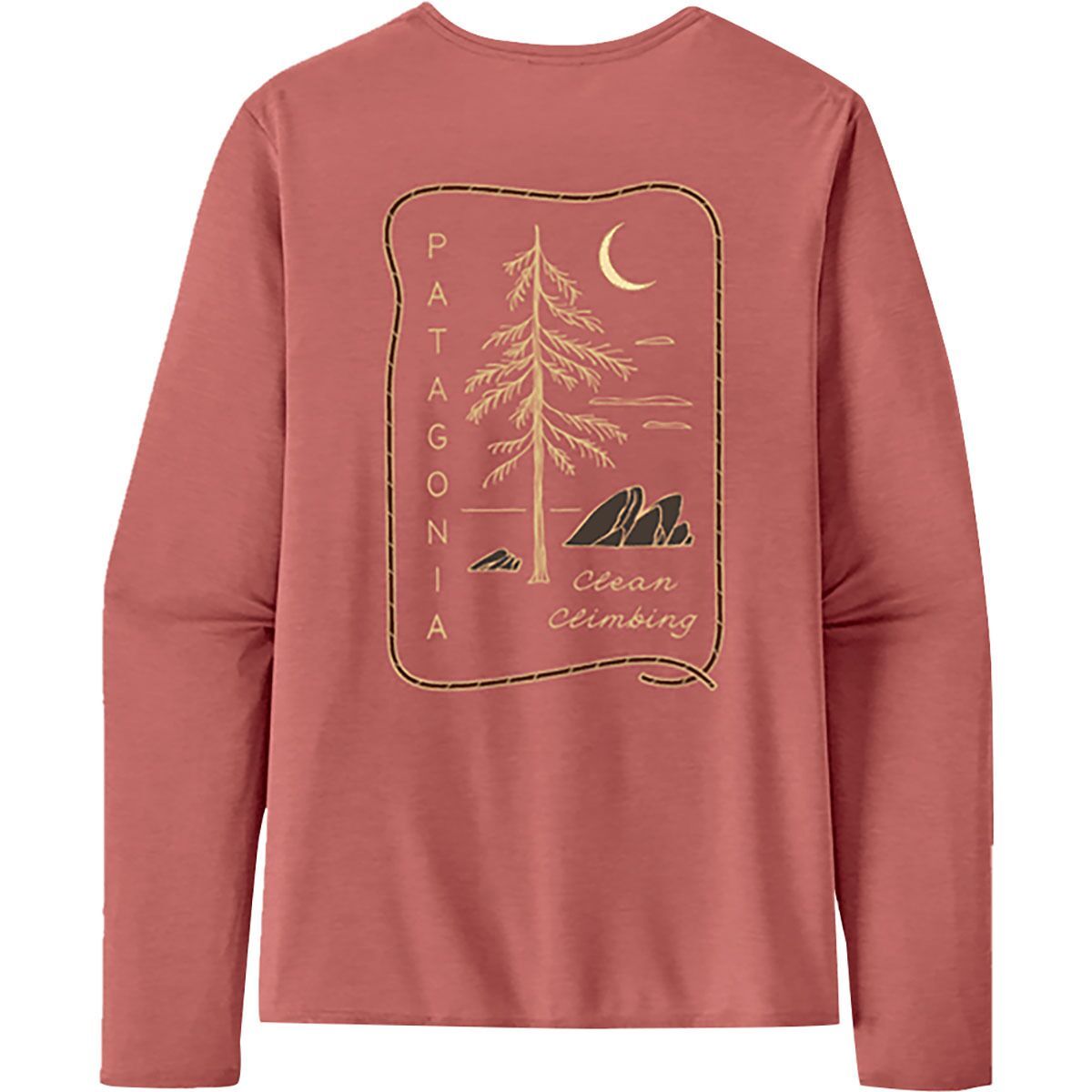 Image of Patagonia Cap Cool Daily Graphic Long-Sleeve Shirt - Lands - Men's Clean Climb Roots: Potters Red X-Dye, XXL