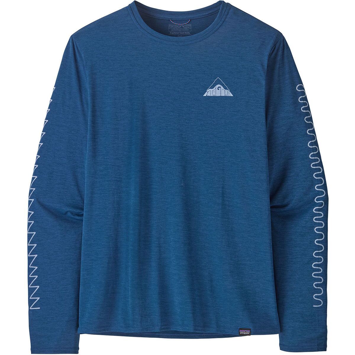 Image of Patagonia Cap Cool Daily Graphic Long-Sleeve Shirt - Lands - Men's Driftways: Clement Blue X-Dye, M