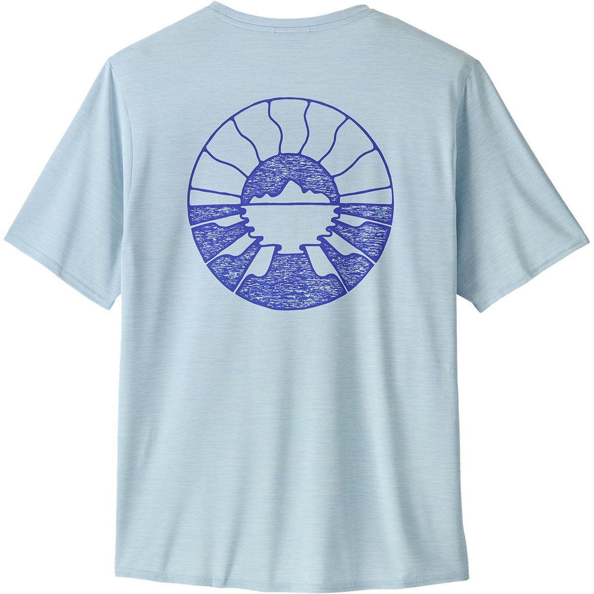 Image of Patagonia Cap Cool Daily Graphic Shirt - Waters - Men's Forgotten Island: Fleck Blue, S