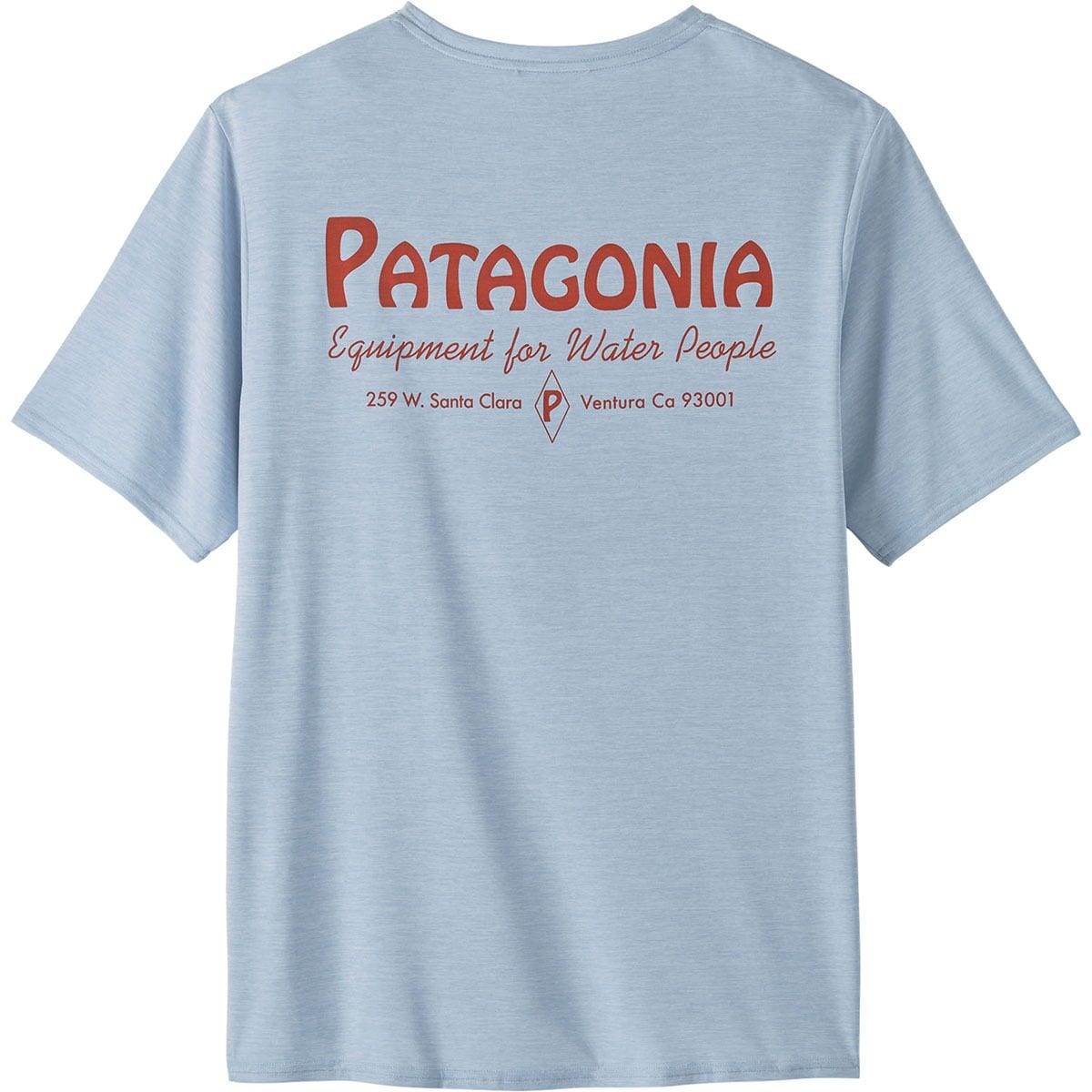 Image of Patagonia Cap Cool Daily Graphic Shirt - Waters - Men's Water People Banner: Fleck Blue, S