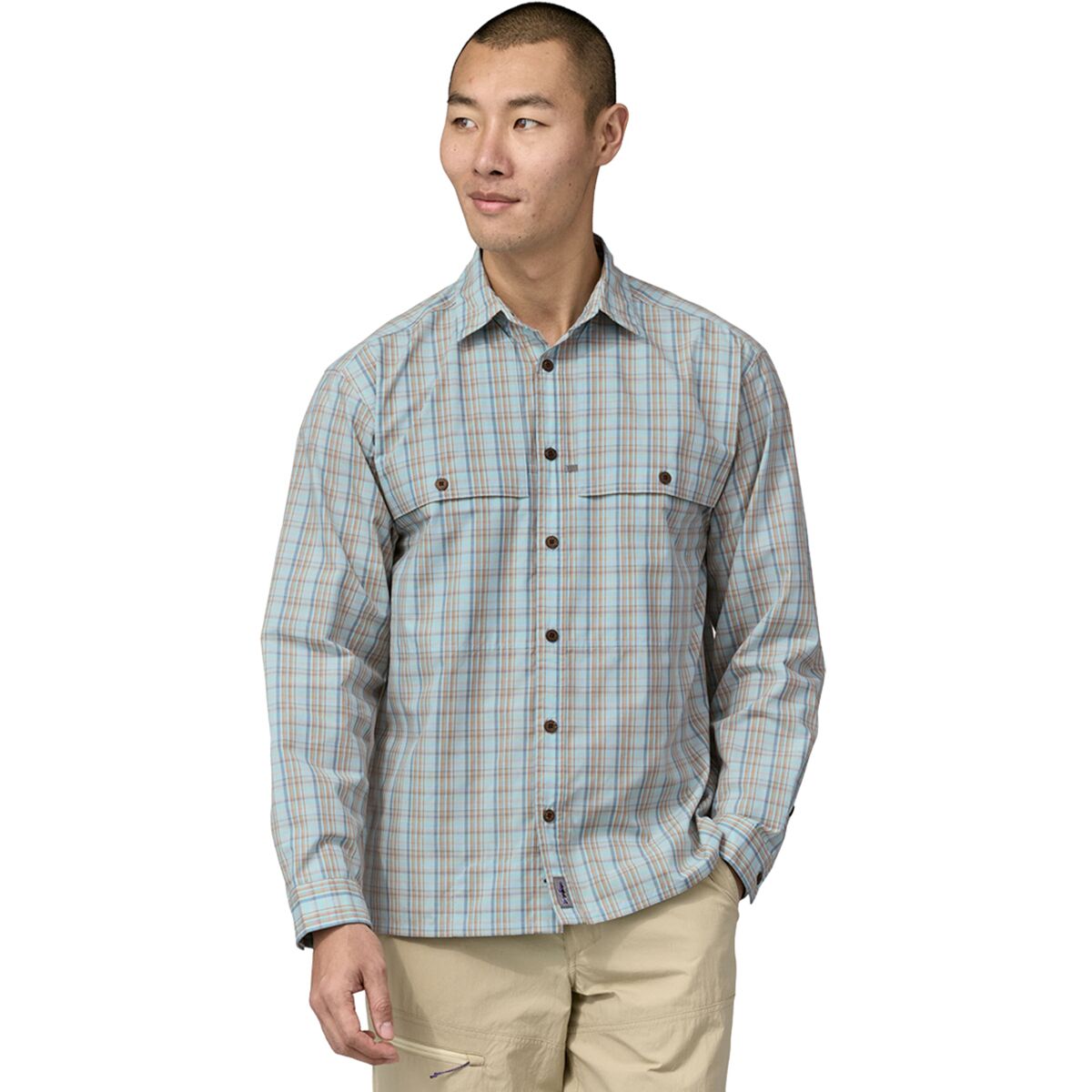 Patagonia Patagonia Island Hopper II Long-Sleeve Shirt - Men's Down River/ Steam Blue, XL