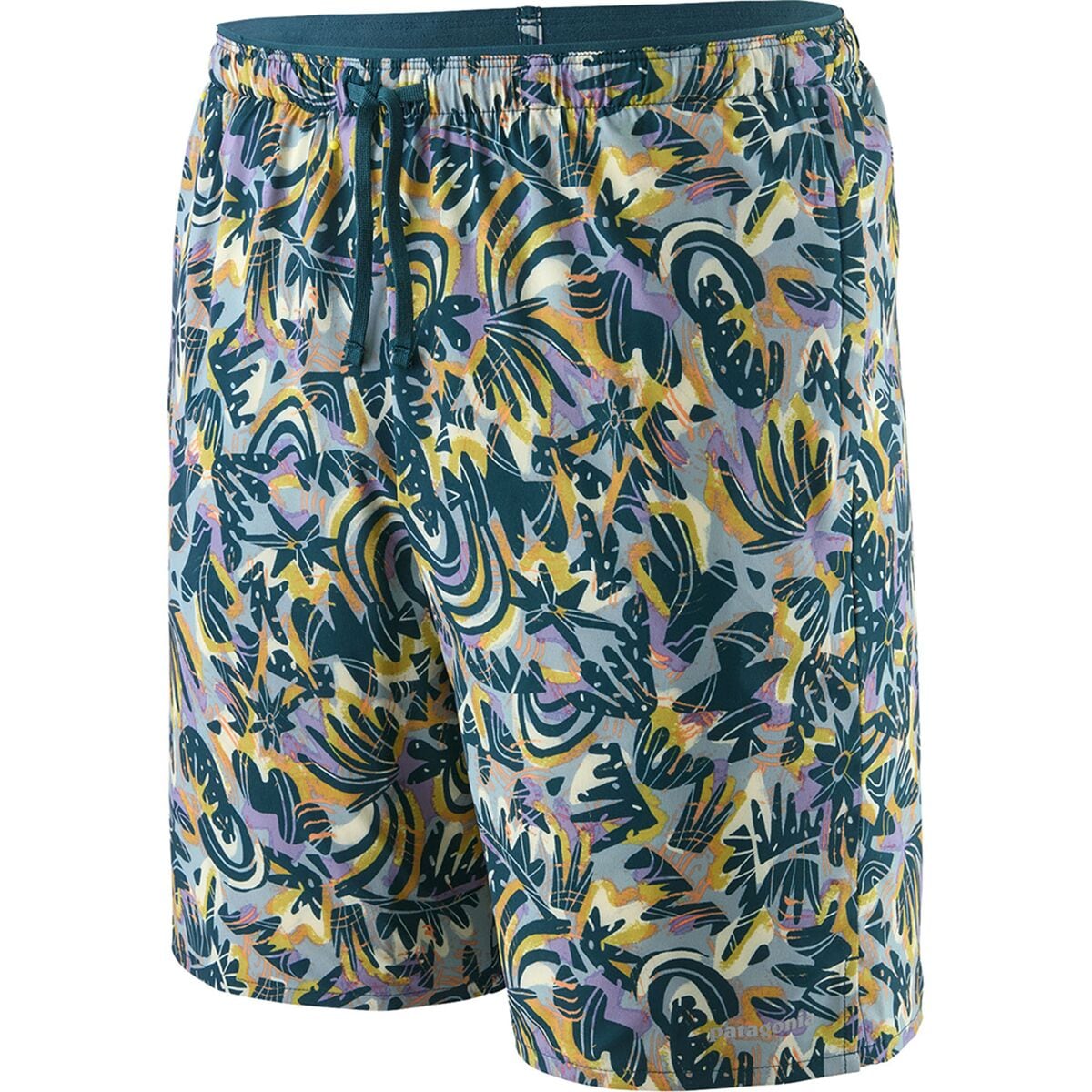 Image of Patagonia Multi Trails 8in Short - Men's Wild Botanist: Thermal Blue, S
