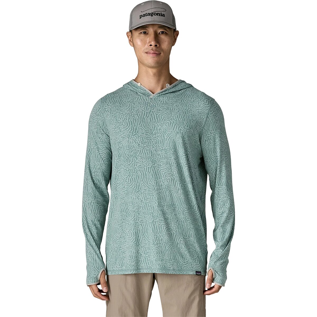 Image of Patagonia Tropic Comfort Natural Hoodie - Men's Sea Run: Blue Sage, S