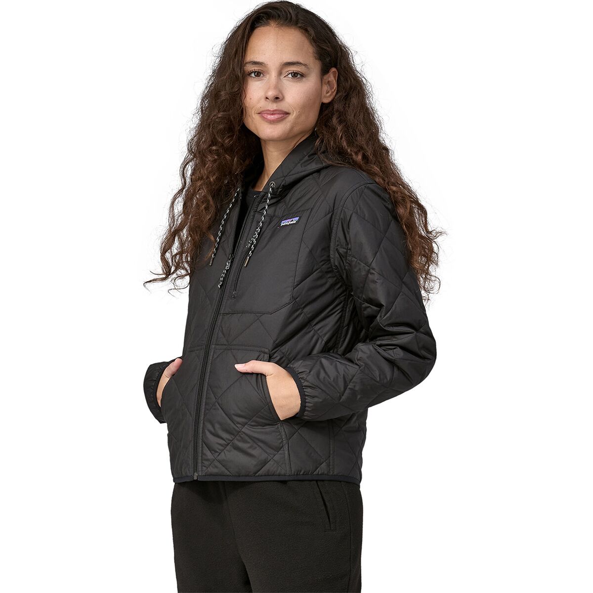 Patagonia Patagonia Diamond Quilted Bomber Hoodie - Women's Black, M
