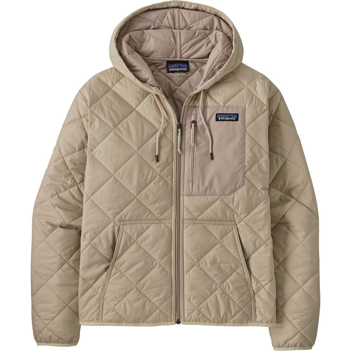 Image of Patagonia Diamond Quilted Bomber Hoodie - Women's Pumice, M