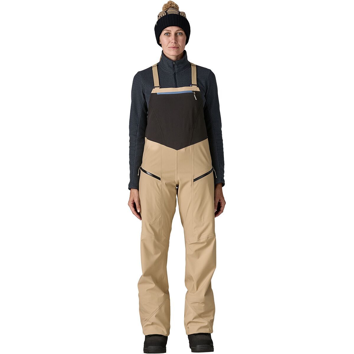 Image of Patagonia Snowdrifter Bib Pant - Women's Oar Tan, M