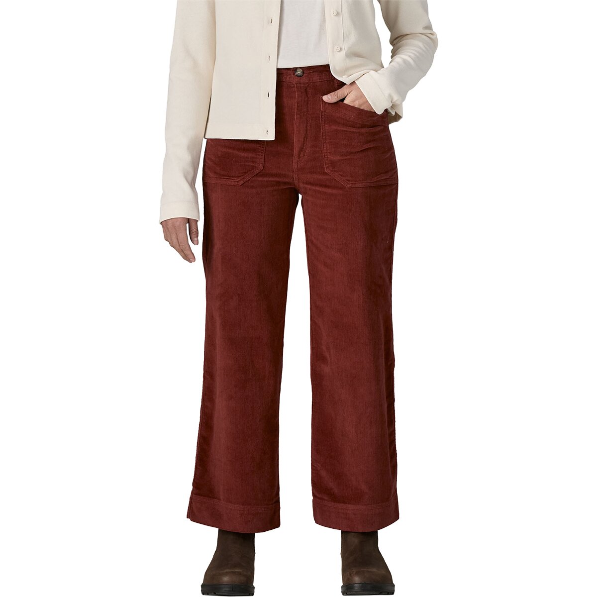 Image of Patagonia Wide Leg Cord Pant - Women's Rusty Red, 16