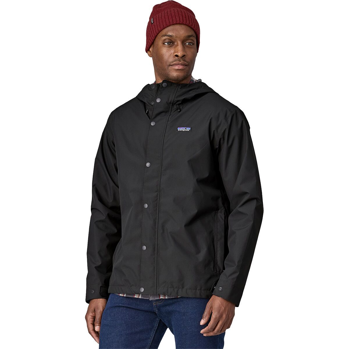 Image of Patagonia Jackson Glacier Rain Jacket - Men's Ink Black, XL