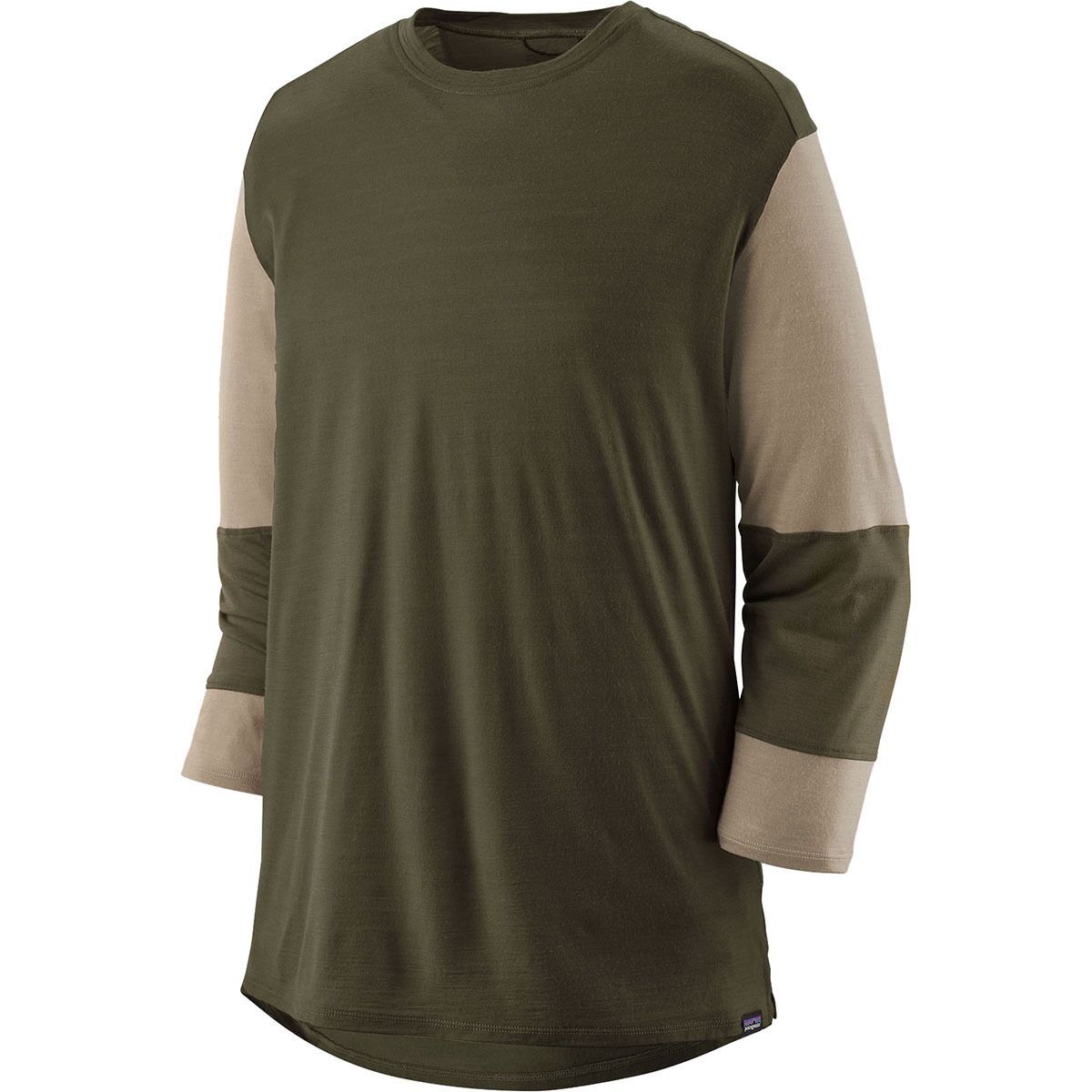 Image of Patagonia Merino 3/4 Sleeve Bike Jersey - Men's Pine Needle Green, S
