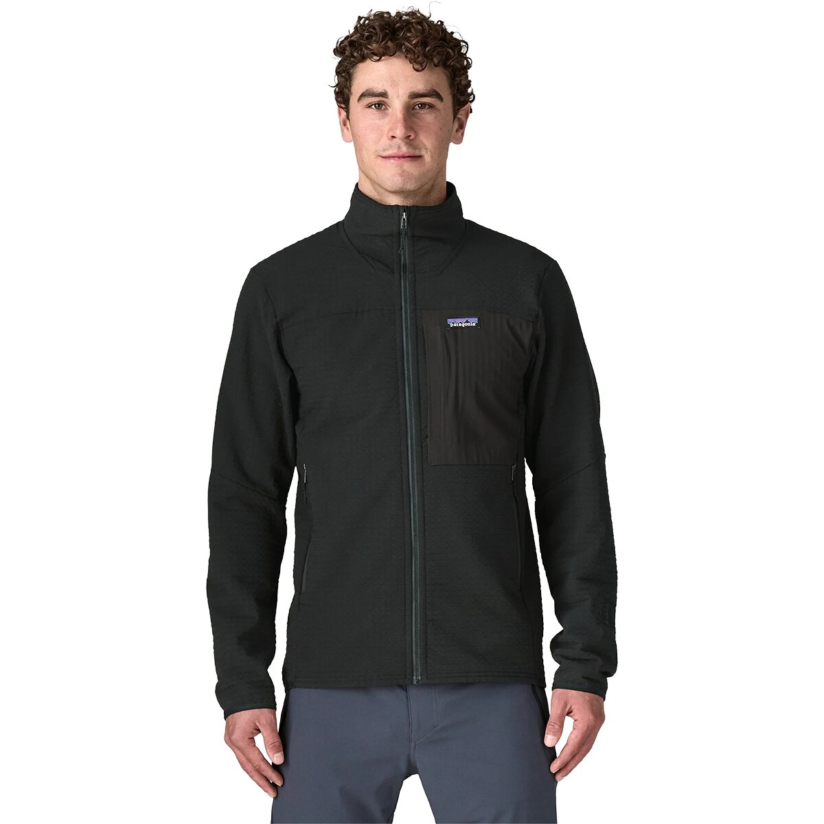 Image of Patagonia R2 TechFace Fleece Jacket - Men's Black, S