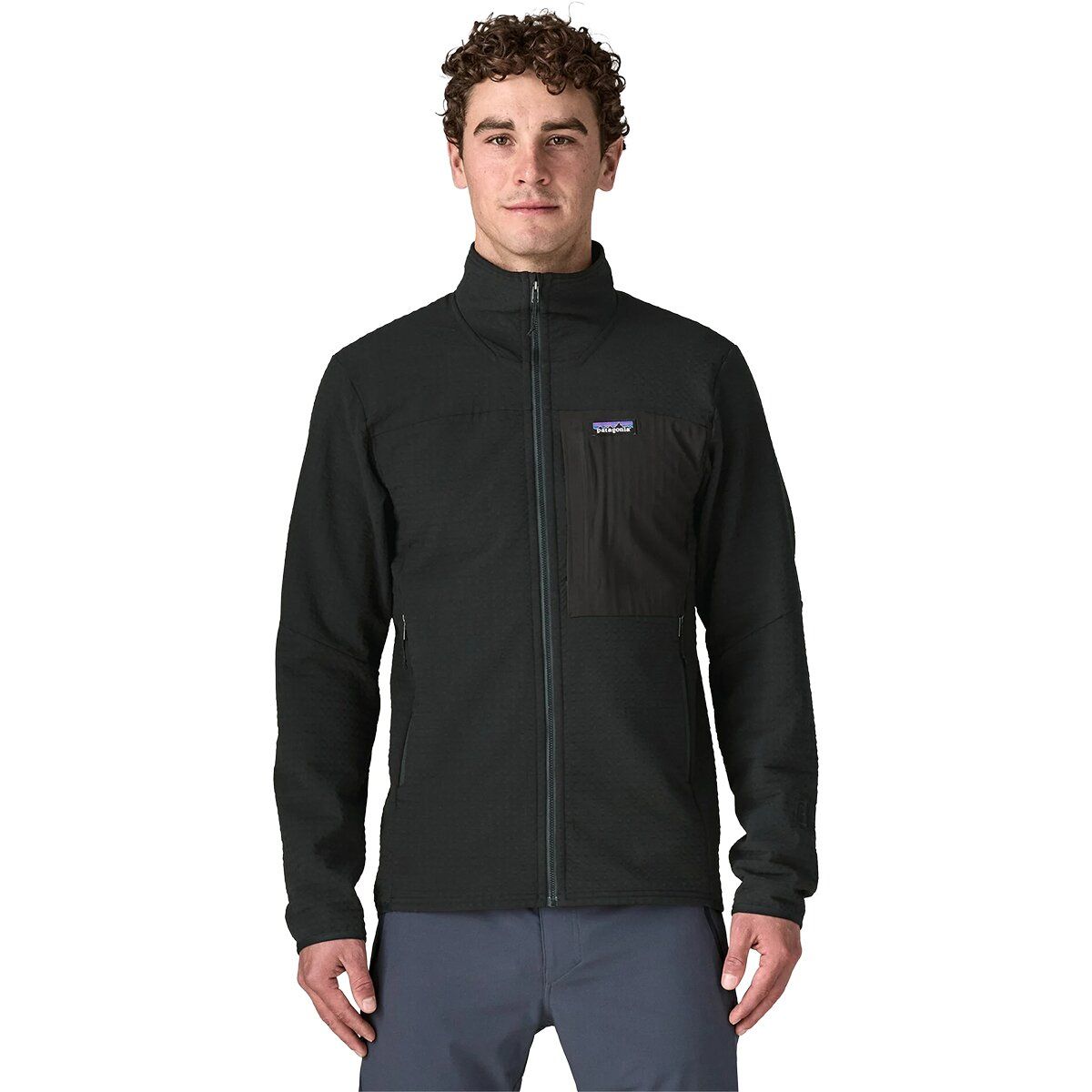 Image of Patagonia R2 TechFace Fleece Jacket - Men's Black, XL