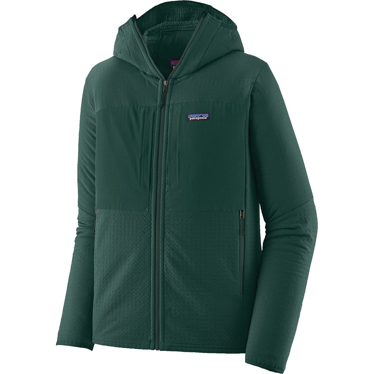 Image of Patagonia R2 TechFace Hooded Fleece Jacket - Men's Cascade Green, S