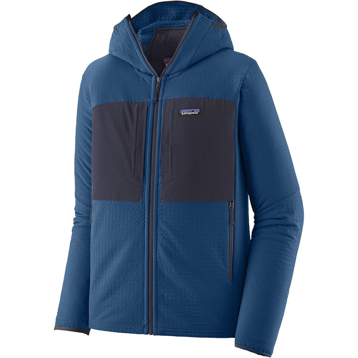 Image of Patagonia R2 TechFace Hooded Fleece Jacket - Men's Clement Blue, XL