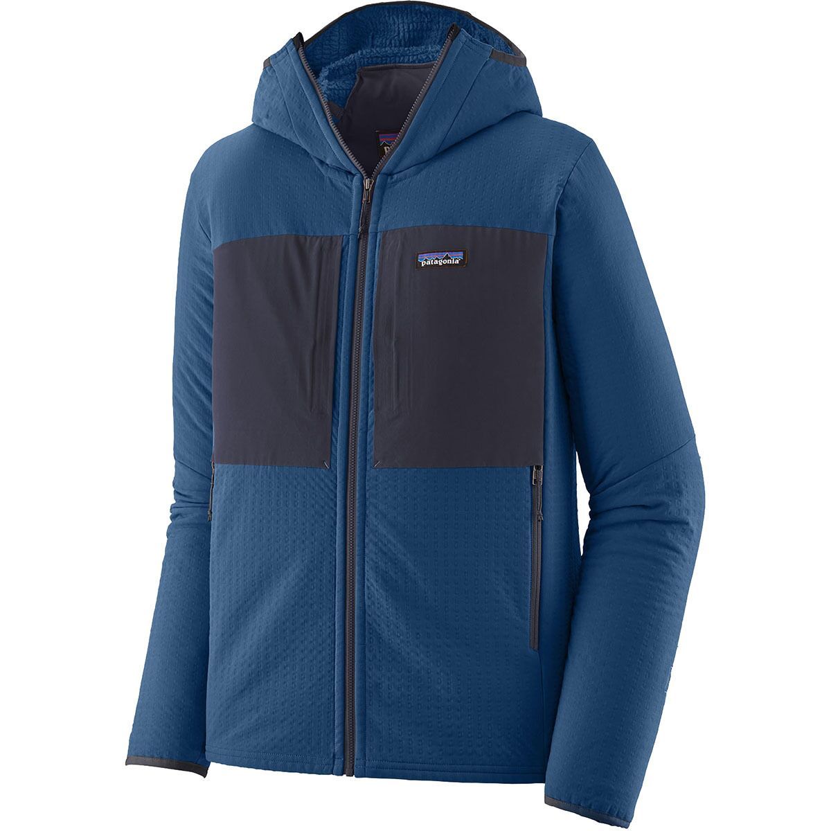 Image of Patagonia R2 TechFace Hooded Fleece Jacket - Men's Clement Blue, XL