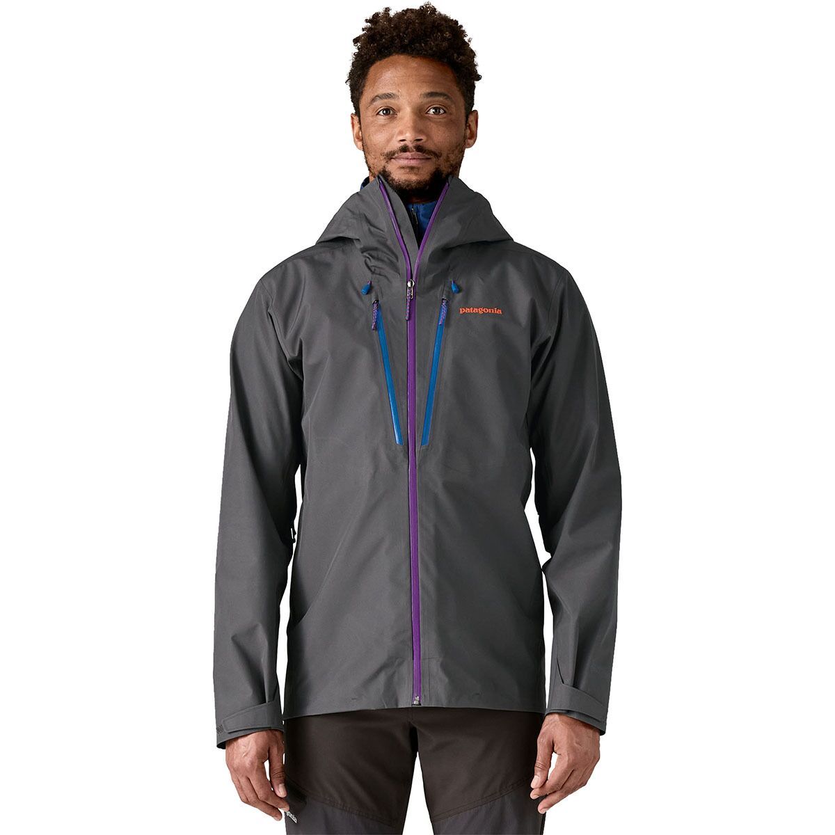Image of Patagonia Triolet Jacket - Men's Forge Grey/P6 Blue, L