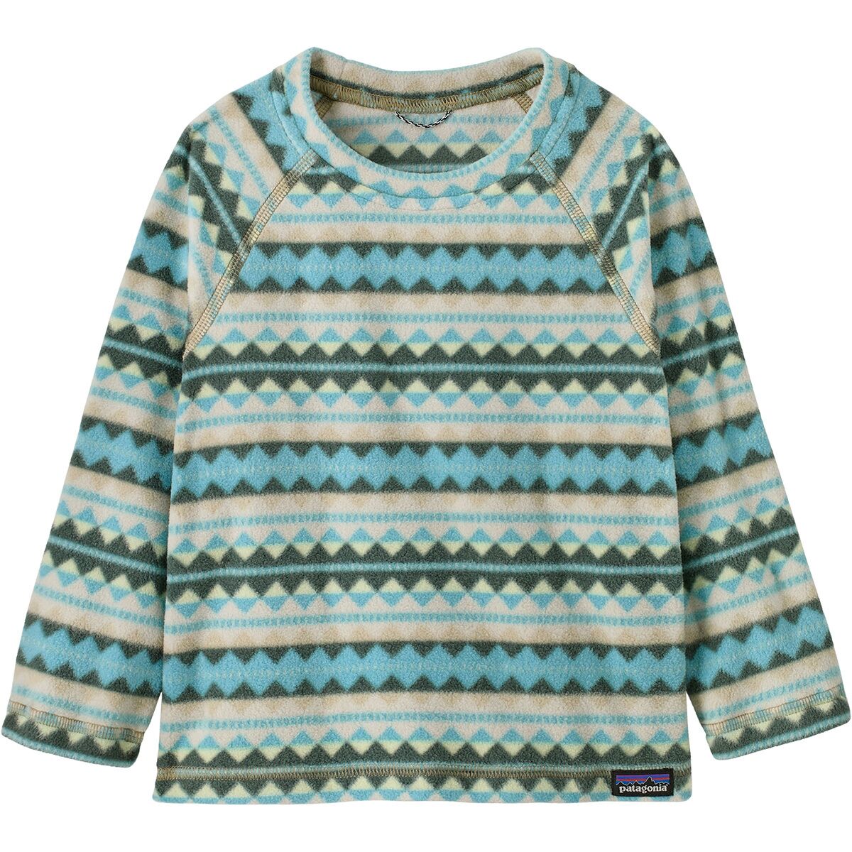 Image of Patagonia Micro D Crew - Infants' Diamond Stripe/Snowmelt Blue, 6M