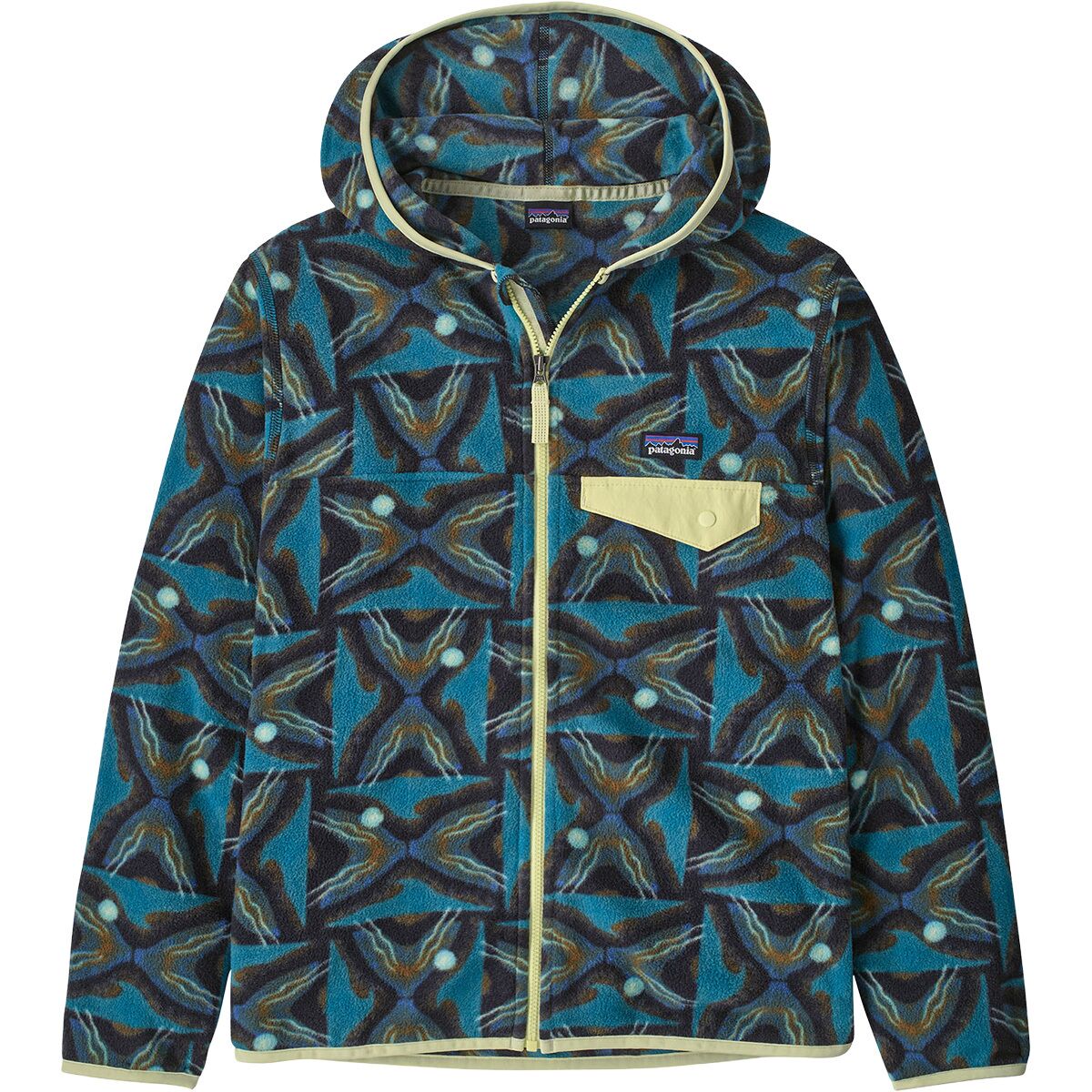 Image of Patagonia Micro D Snap-T Jacket - Kids' Deep Freeze/Black, S