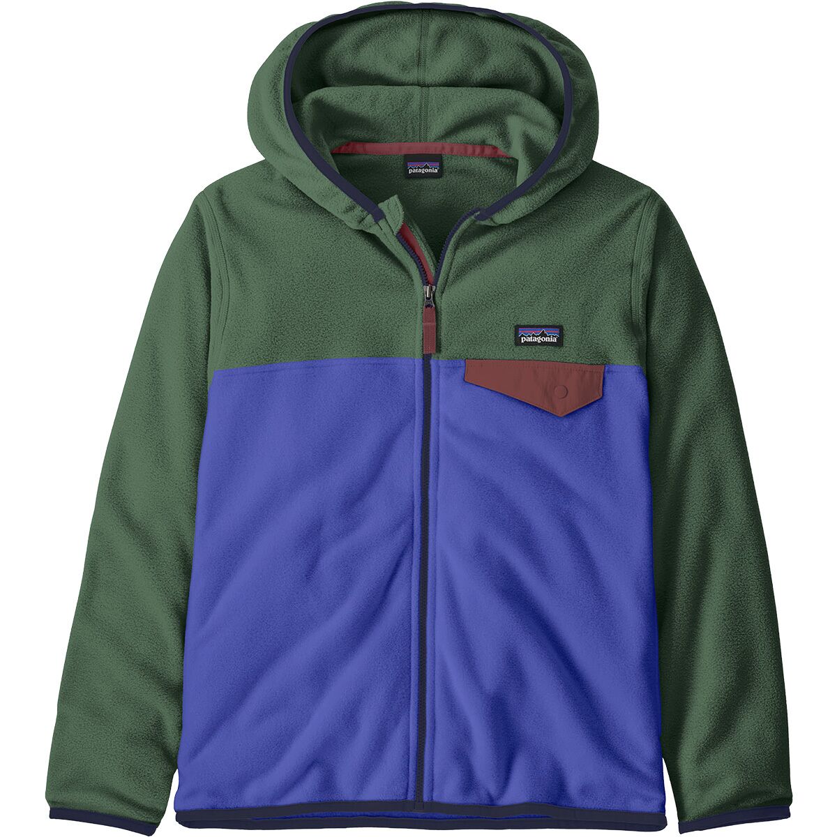 Image of Patagonia Micro D Snap-T Jacket - Kids' Fitz Roy Massif/Eddy Blue, S