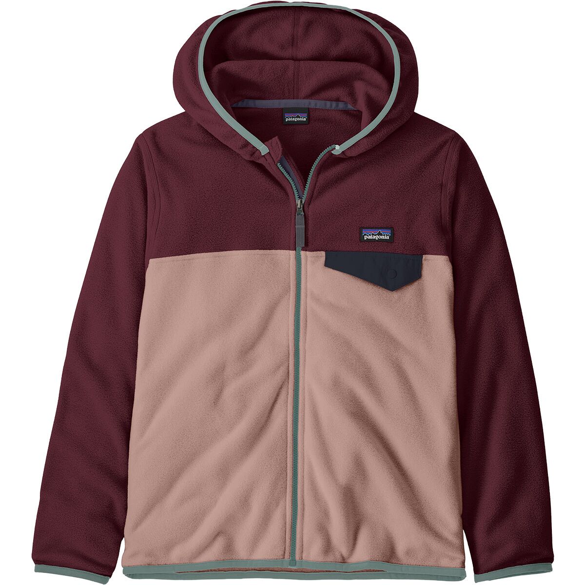 Image of Patagonia Micro D Snap-T Jacket - Kids' Pink Frost, S