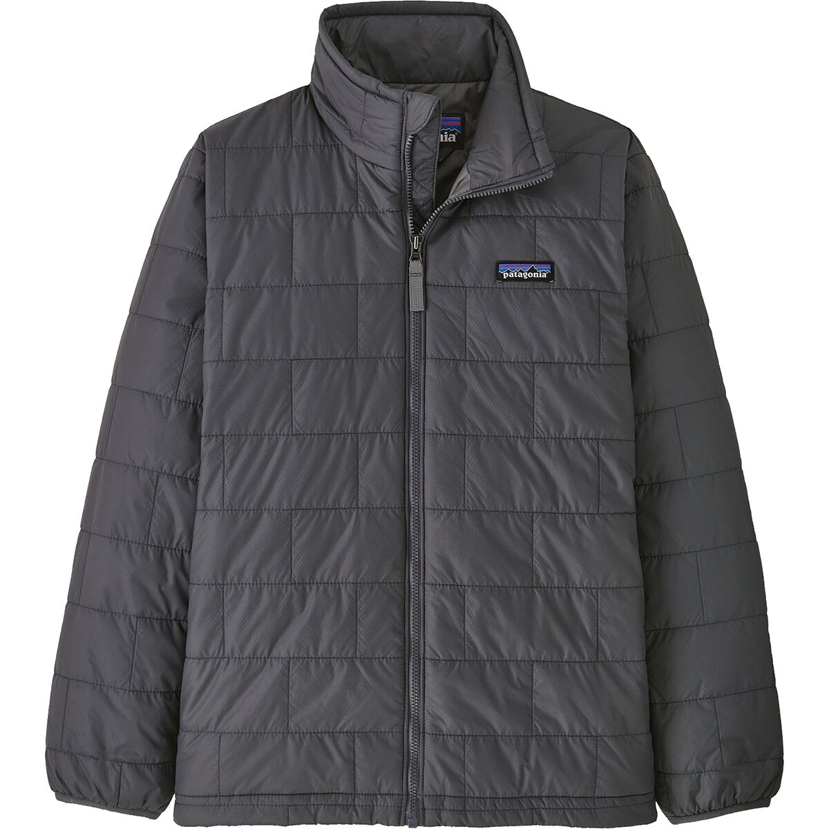 Image of Patagonia Nano Puff Brick Quilt Jacket - Kids' Forge Grey/Noble Grey, S
