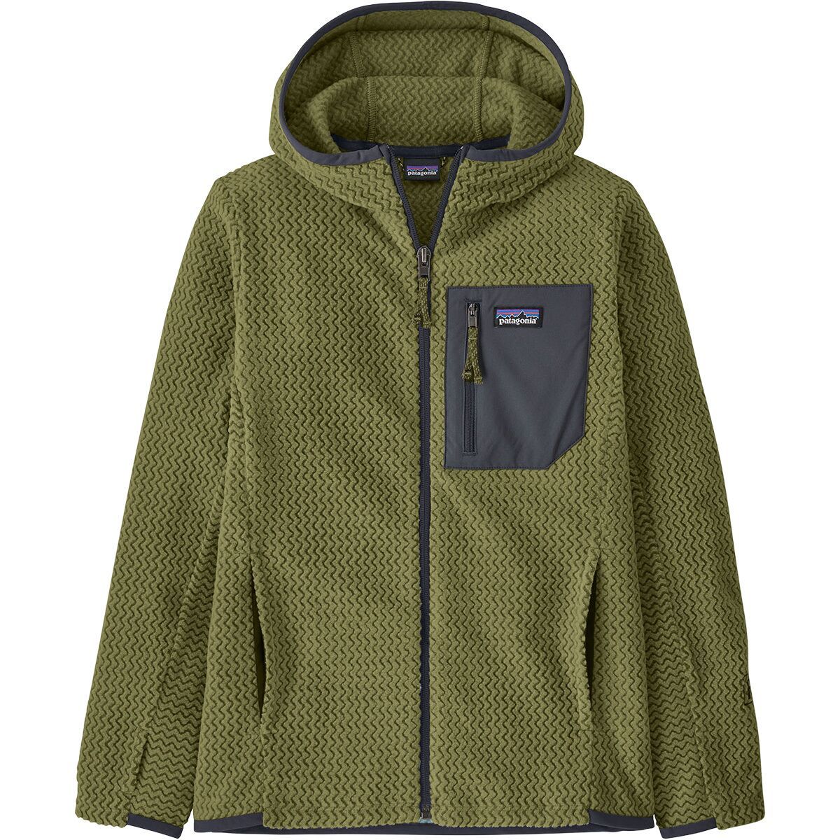 Image of Patagonia R1 Air Full-Zip Hooded Jacket - Boys' Caper Green, M